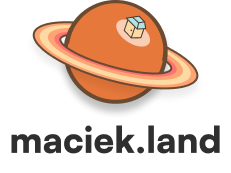 Website logo, a cartoon depiction of a planet with tiny home on it, with website title underneath